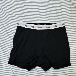 ALO Yoga Black Boxer Briefs with White Waistband